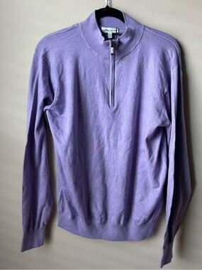 Peter Millar Lavender Half-Zip Sweater